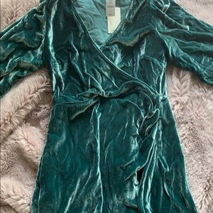 green velvet dress